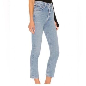 AGOLDE Riley Cropped Jeans Light Blue Women Size 29